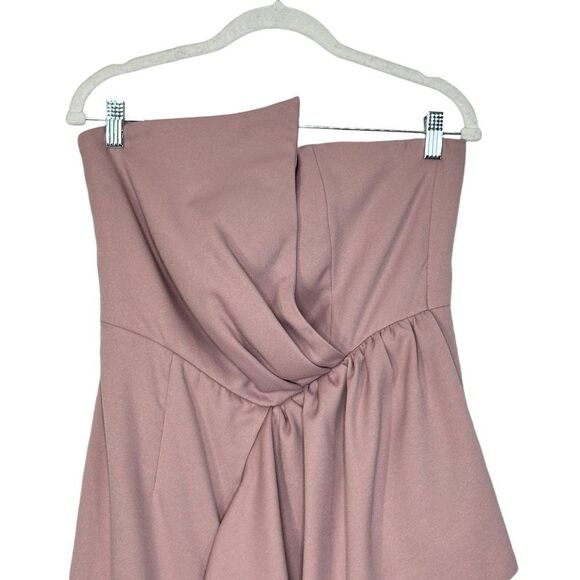 Elliatt Reception Strapless Ruffle Midi Dress in Iris| Size L - Picture 7 of 11